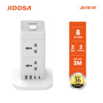 Ổ cắm điện đa năng jidosa hình tháp 8 ổ cắm công suất 3000w