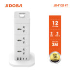 Ổ cắm điện đa năng hình tháp công suất 3000w 12 ổ cắm tích hợp ổ usb+ type c