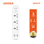 Ổ cắm điện dài đa năng Jidosa dài dẹt công suất 2500w tích hợp ổ usb + type C