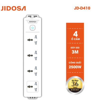 Ổ cắm điện đa năng dẹt dài 4 ổ công suất 2500w